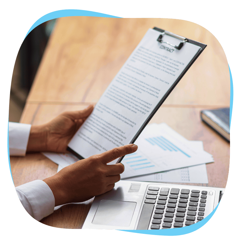 Representation of the admission evaluation process.