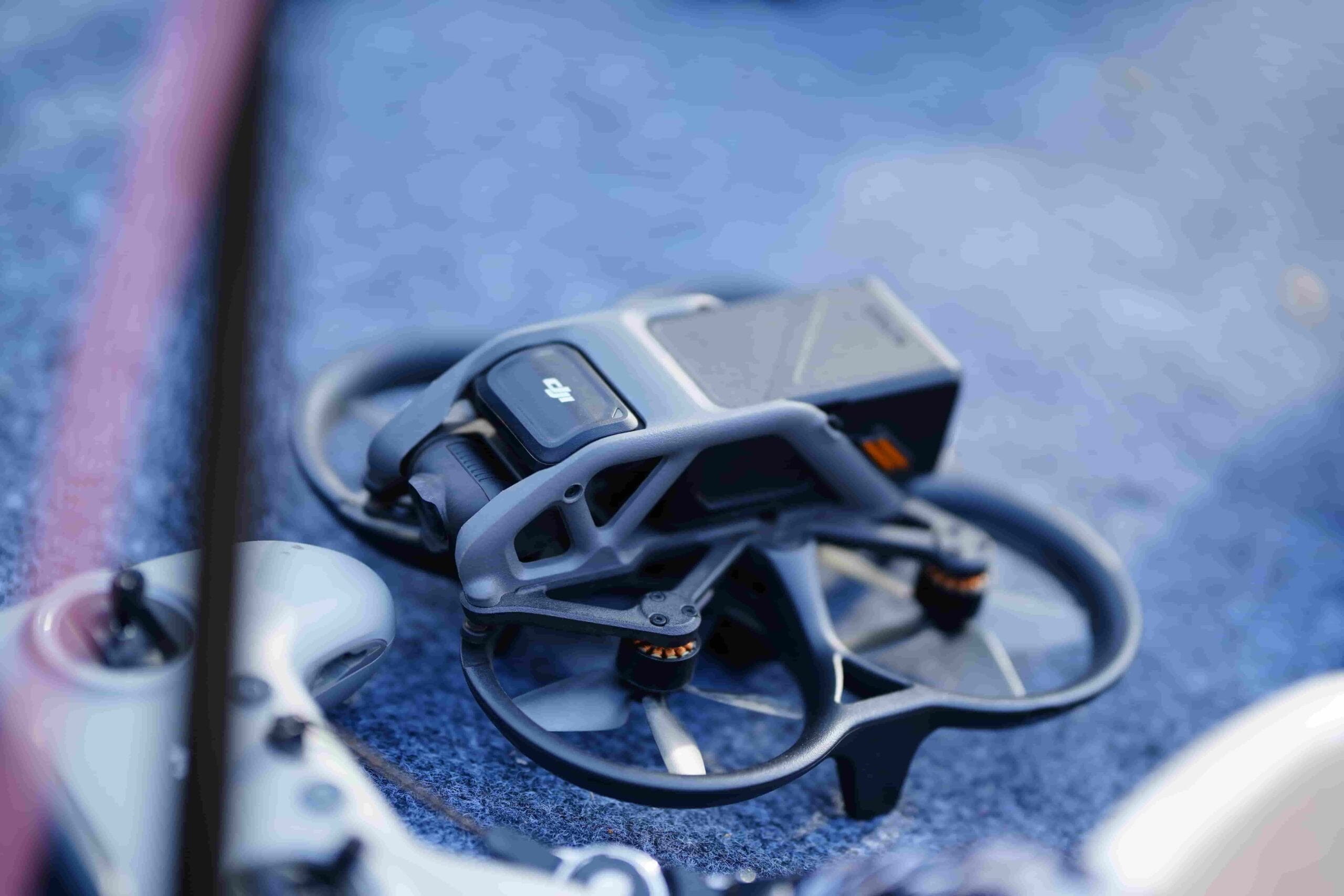 Image of a drone with remote at the fest of Chandramari International School.