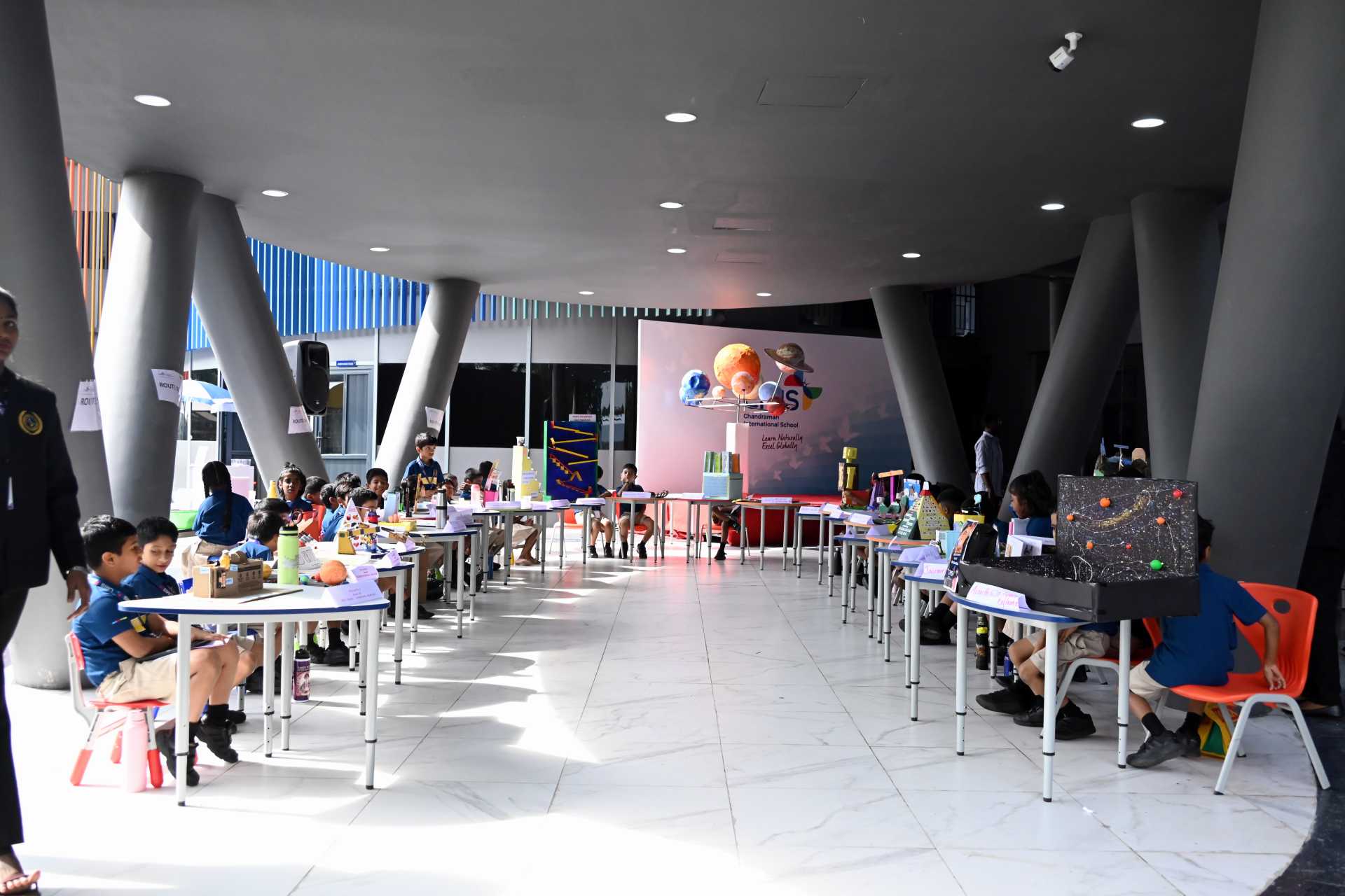 Students showcasing their models during Ingenuity Day.