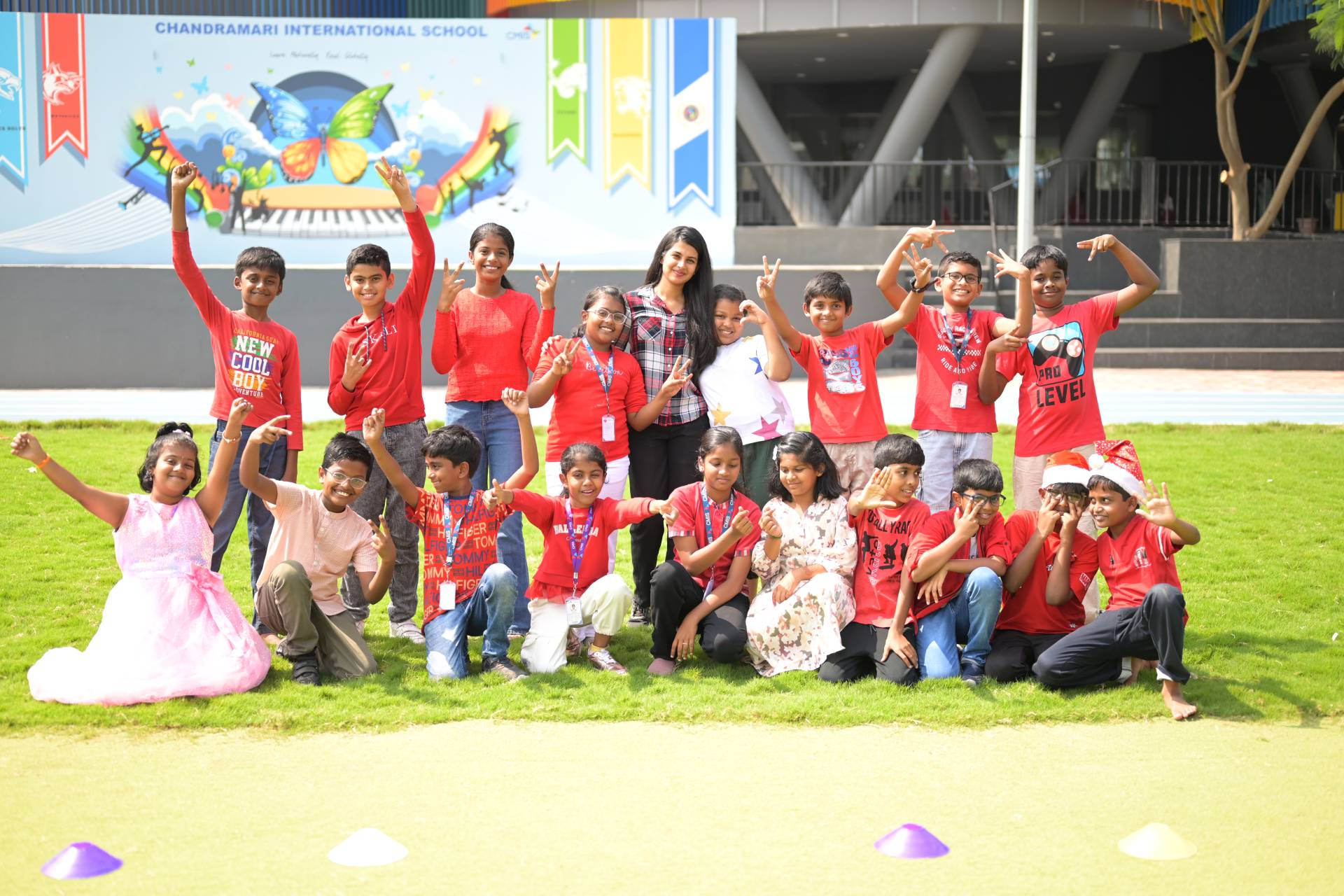 Students in festive outfits celebrate Christmas with joy and togetherness at CMIS.