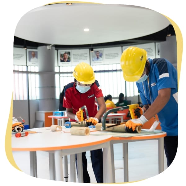 Image of senior school students in a workshop.