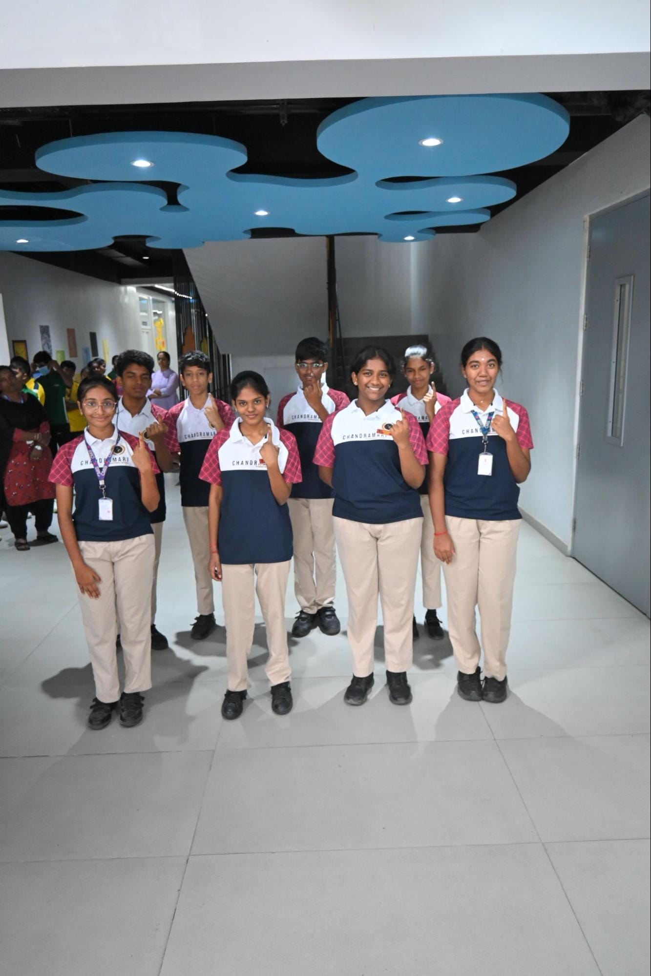 CMIS Blue Day 2025: Joyful children exploring blue through activities.