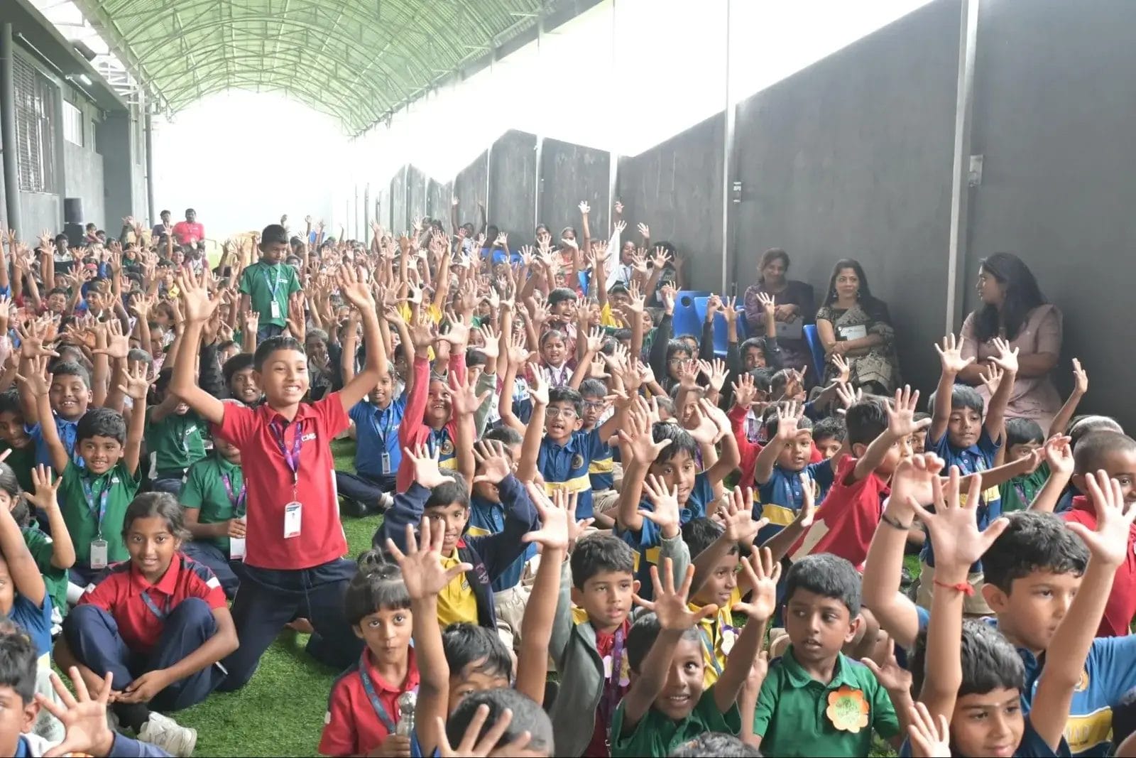 Children's Day 2025 celebration at CMIS school with excited students.